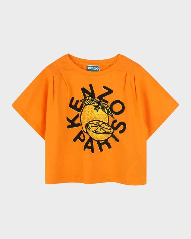 Girl's Logo-Print Graphic Fruit T-Shirt, Size 6-12
